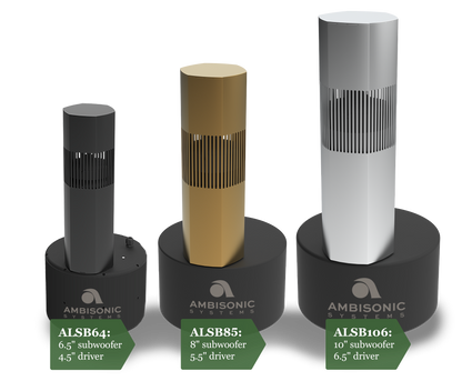 Ambisonic Bollard 8" Hexagonal Black Speaker