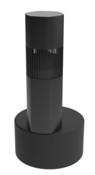 Ambisonic Bollard 8" Hexagonal Black Speaker